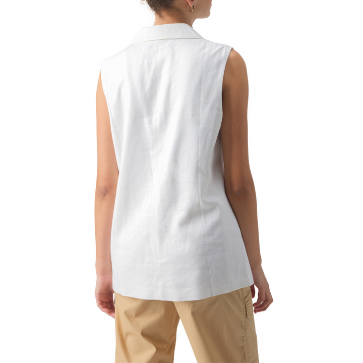 Linen White Vest